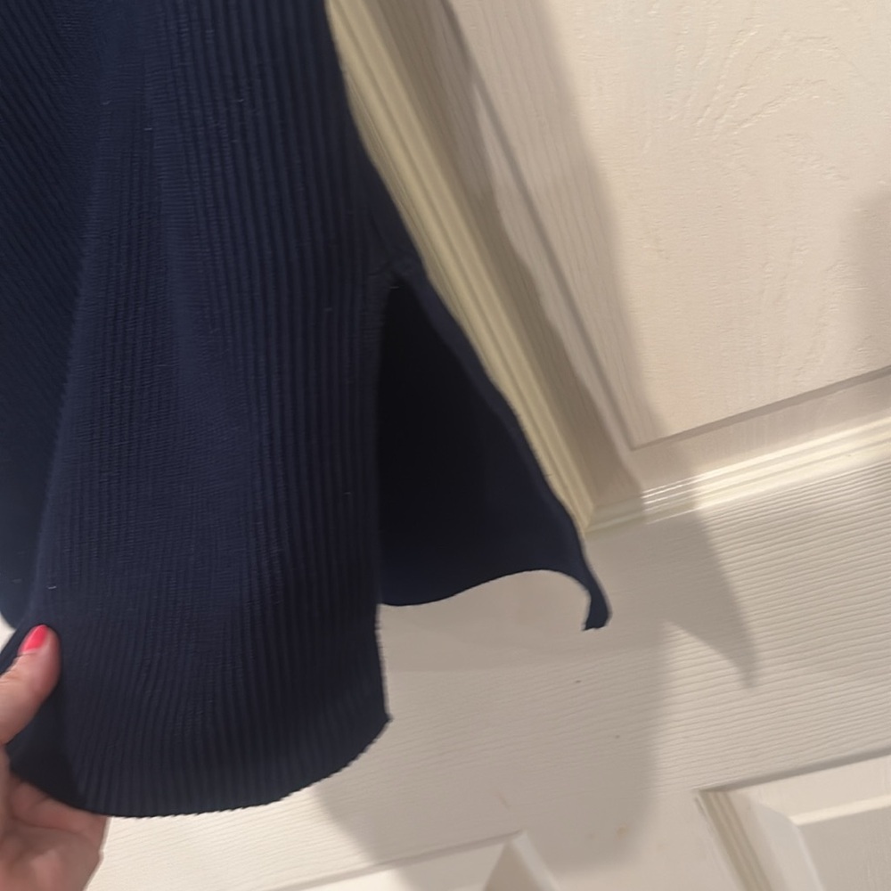Caroline Constas NWT navy ribbed tank, XS - Picture 5 of 8